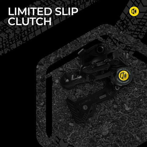 8 Speed X Wide Rear Derailleur For Mountain Biking Non Direct Mount MTB Hanger With Sealed Bearing Pulleys, limited slip clutch