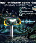 4 Pack Solar Ultrasonic Animal Repeller With Motion Sensor And LED Strobe Light, Waterproof Outdoor Deterrent For Deer Cats Squirrels Raccoons And Rabbits, Garden Yard Protection on stake