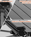 Close-up details of Folding Camping Table For 1 To 2 People Lightweight And Collapsible With Carry Bag 16.5 Inch showing hinges