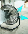 18 Inch High Velocity Fan With Metal Construction 3 Speed Settings Tilt Adjustable Head Heavy Duty Black Air Circulator