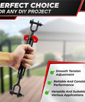 Person holding Heavy Duty Jaw And Jaw Turnbuckle Set 2 Pack Half Inch By 13.4 Inch For Wire Rope Tension 2200 Lbs Working Load