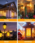 Upgraded LED Flame Light Bulbs With E26 Base 4 Modes Flickering Lit Fire for house, courtyard, street, and Christmas decor