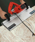 Heavy Duty Electric Tile Bevel Cutter And Chamfering Tool Fueled By A Beefy 1200 Watt Motor for tiling stone surfaces.