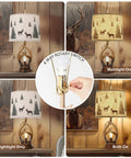 Rustic Farmhouse Antler Table Lamp Set Of 2 With Nightlight And Dual USB Ports, illustrated linen shades, different lighting modes.