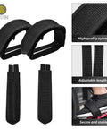 Bike Pedal Straps Set Of 2 Heavy Duty Nylon Footrest Strips Adjustable Biking Accessory Black