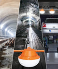 Heavy Duty 120ft Construction String Lights With 180W Work Light And 18000 Lumens Boss Level Brightness Temporary Jobsite Lighting