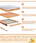 Two Pack Beehive Parts Kit For 10 Frame Hives With Telescoping Top Cover And Inner Cover, Screened Bottom Board, Entrance Reducers