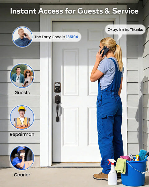 Slick Keyless Entry Door Lockset For Front Door Featuring Wireless Keypad Access Oil Rubbed Bronze Finish No Sweat Install Heavy Duty Security Handleset