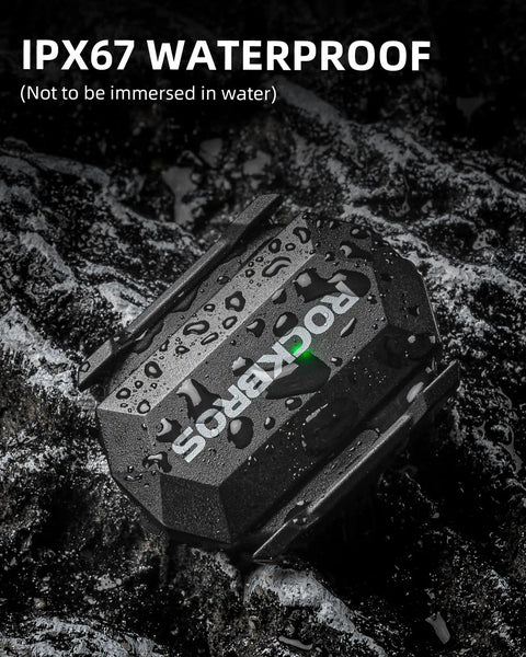 Close-up of an IPX67 waterproof sensor from Wireless Dope Bike Computer With Speed Cadence Sensor For Cycling.