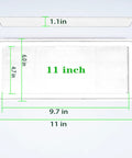 Six Pack Rectangular Plant Tray Saucers For Indoors Heavy Duty Drainage Drip Trays For Flower Pots Windowsill Planters size details