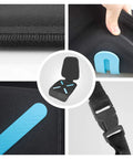 Close-up of Waterproof Car Seat Cover For Baby And Kids Heavy Duty Seat Protector, featuring 600D Oxford fabric and installation details.