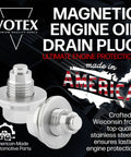 Magnetic Engine Oil Drain Plug M12 X 1.25MM Stainless Steel Fits Infiniti, Lexus, Nissan, Toyota with Aluminum Washer