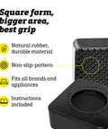 4 Pack Anti Vibration Pads For Washer And Dryer, Stop The Wobble And Loud Rumbles, square rubber pads with non-slip pattern.