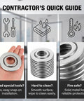 Heavy-Duty 20 Pack Fire Sprinkler Escutcheon Adjustable 2 Layer Stainless Steel Rose Plate with smooth surface and reliable fire safety features.