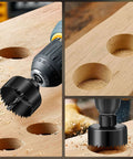 SkyStage 6-piece hole saw kit; hard carbon steel bits with mandrels and hex key for wood, PVC, plywood, drill-mounted