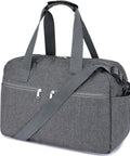 17 Inch Personal Item Gym Bag For Women And Men, Airport Approved Duffle With Wet Pocket And Trolley Sleeve, Grey
