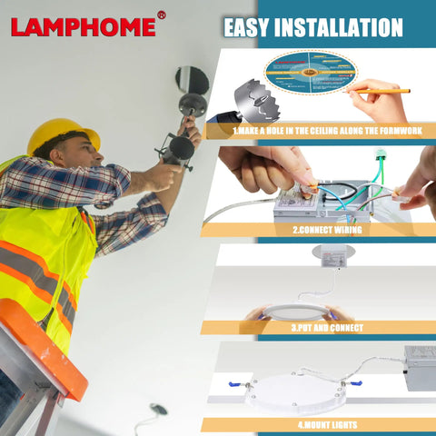 Four Inch Slim Led Recessed Can Light Kit Featuring Dead Simple Install Plus Heavy Duty Output With Smooth Dimming Switches And Adjustable Color Temperature Options From Warm Ambiance To Crisp Daylight Tone