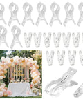 Clear Balloon Arch Clips Set With 10 Large Transparent Spring Clips And 12 Smaller Clamps For Backdrop Stands