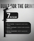 Slim 7 Inch Group Head Cleaning Brush With Drip Guard For Espresso Machines, image showing brush design and features.