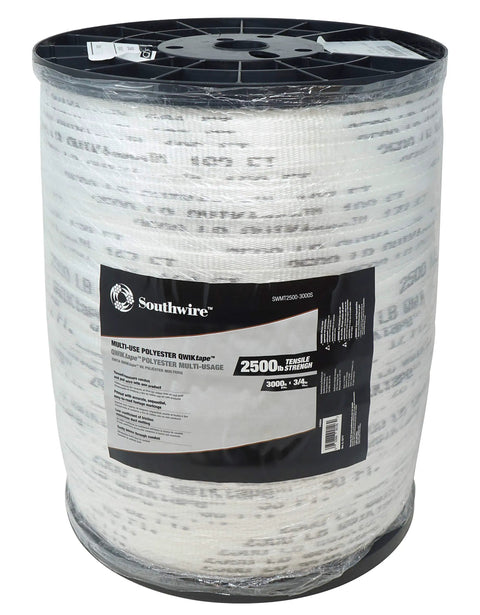 QWIKtape Pull Tape Go-To Multi Use Polyester Tape For Threading Measuring And Pulling Wire Low Friction With Sequential Footage Markings
