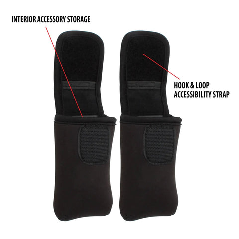 Laser Measurement Tool Holster With Soft Neoprene Case, Belt Loop And Carabiner Clip, Drop Protection For Digital Measuring Tapes, Travel Case For Bosch GLM Blaze DTAPE DT50 Mileseey And More, black neoprene interior storage and hook and loop strap