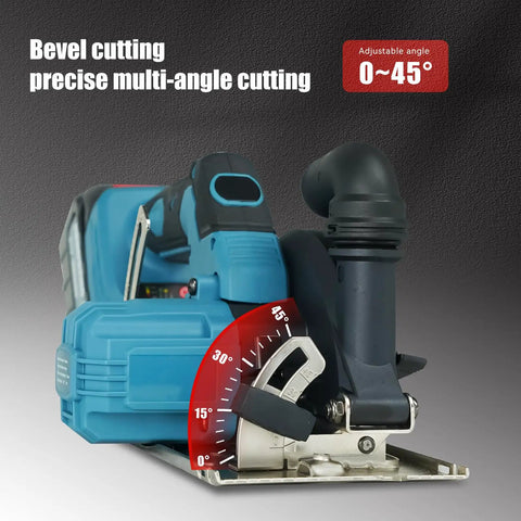 6 Inch Cordless Mini Circular Saw With Brushless Motor And 21 Volt 6 Ah Battery, 3 Speed Adjustable Up To 6000 Rpm, Zero Effort Bevel Tilting And Fast Charger Included For Ripping Through Wood Or Aluminum