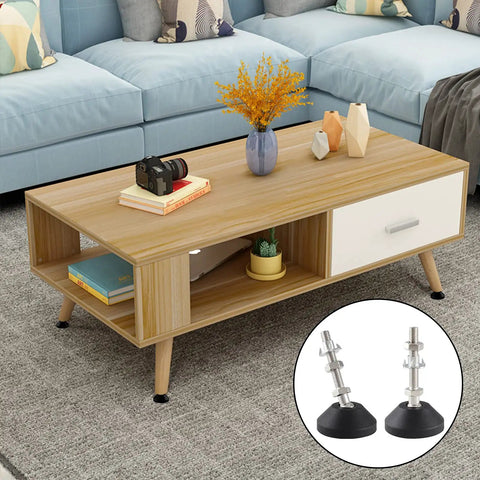 Adjustable Leveling Feet With Swivel Furniture Levelers on coffee table, 1.9 inch base M8 thread length 4 pcs, living room setup