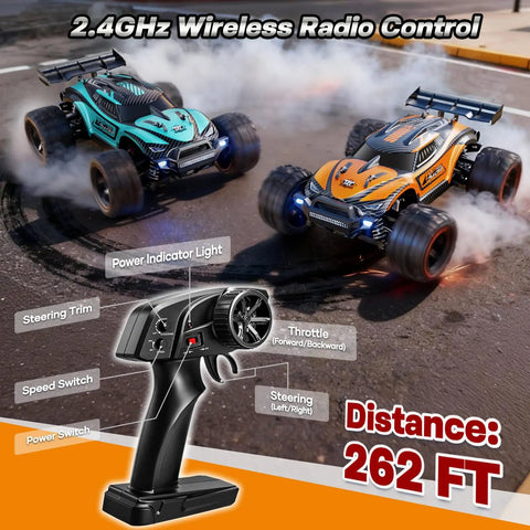 All Terrain 4x4 Off Road Remote Control Car For Adults With 38+ KPH Speed monster trucks racing with wireless remote