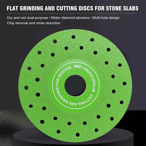 Ultra Thin Diamond Grinding Discs 4.5 Inch Set For Ceramic Glass Marble Granite, air brazed cutting blade detail
