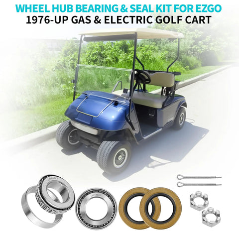 Top Tier Heavy Duty Front Wheel Hub Bearing Plus Grease Seal Kit No Sweat Rebuild Fix For Ezgo Txt Gas And Electric Golf Carts Since 1976 Up with bearings and seals.