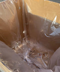 Heavy Duty White Gaylord Box Liners For Industrial Tote Bins Up To 55 By 55 By 75 Inches inside cardboard box.