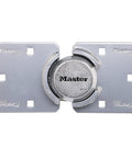 Chrome Puck Lock with Hidden Shackle Heavy Duty Solid Steel Pad Lock for Trucks Trailers and Vans Includes Hasps and Key