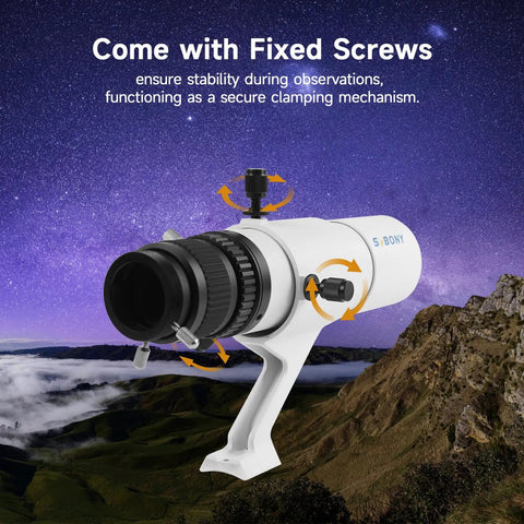50mm Guide Scope For Auto Guiding And Astrophotography With Dual Helical Focuser Dual Star Searching And Guiding 45mm T2 Extension Tube