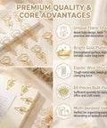 60 Piece Gold Flower Shaped Paper Clips Set For Office And Planner Use with floral and gold features displayed on planner