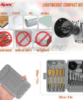 Badass 21 Piece Wood Drill Bit Set With Hole Saws Brad Point And Spade Bits Carbon Steel Case for easy storage and use.