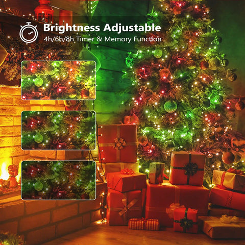 Color Changing String Lights With Remote Over 262 Feet Of 800 LED Indoor Outdoor Fairy Lights RGB Christmas Decor on tree