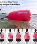 Floating Waterproof Dry Bag Backpack 10L Pink for kayaking rafting boating and outdoor adventures on water with roll top closure