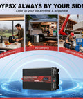 Plug And Play One Thousand Watt Dc To Ac Power Inverter Converts Battery Juice Into Smooth Pure Sine Wave Energy for RVs and homes.