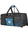 Mesh N Roll 100 Wheeled Dive Bag With Double Duffel Straps And Adjustable Top Carry Handle For Scuba Gear Denim Blue Heavy Duty