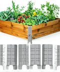 Heavy Duty 8 Inch Pallet Collar Hinges 8 Pack Slick Folding Rack Links For Stackable Raised Garden Boxes with vegetables and hinges.