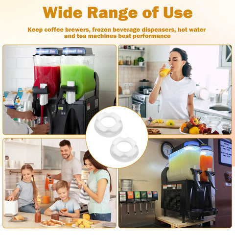 Ultra Plastic Front Auger Nose Bushing Replacement for Beverage Dispensers Hopper Assembly Fits CDS-3 ULTRA-1 ULTRA-2 ULTRA-2A durable white plastic bushing