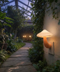 4 Pack Mushroom Night Lights Plug In Sensor Lamps With Auto On Off In The Dark Color Changing LED, wall mounted, garden pathway