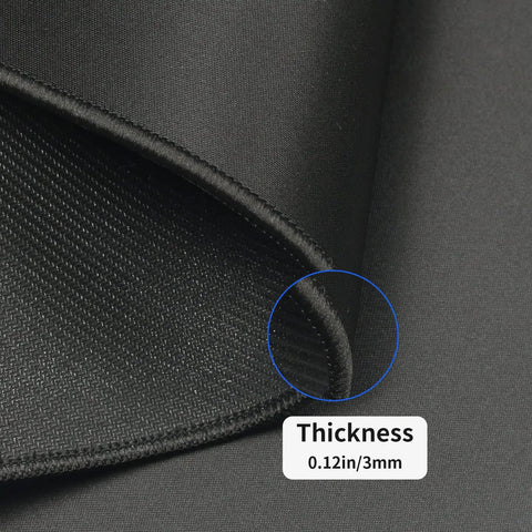 Close-up of the Beastly Gaming Mouse Pad 36 By 17 Inches Waterproof Non Slip Desk Keyboard Mat showing thickness and texture.
