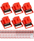 Universal Six Pack Circuit Breaker Lockout Kit For 480/600V Single Pole With Clamp Style Gear And 20 Danger Do Not Operate Tags