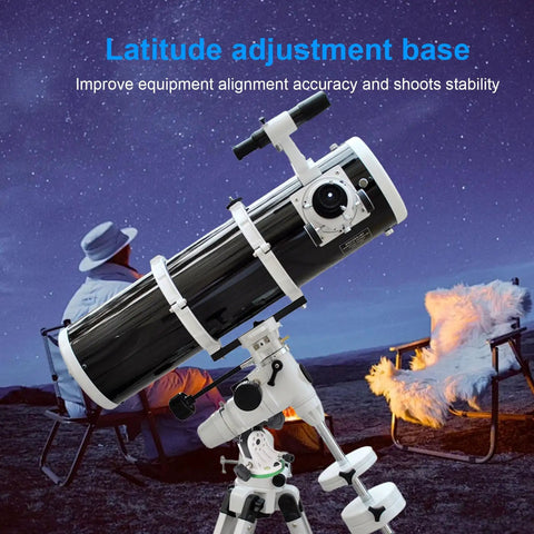 Latitude Adjustable Telescope Mount Wedge for Popular Brands Aluminum Alloy Equatorial Base with telescope setup outdoors