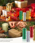 Four Rolls Christmas Metallic Bakers Twine 110 Yards Each Gold Silver Red Green For Gift Wrapping Game And DIY Crafts