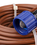 Drip Irrigation Kit For Vegetable Gardens With Fifty Feet Of One Quarter Inch Dripline, Three Quarter Inch FHT Adapter