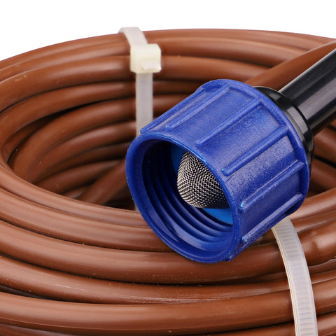 Drip Irrigation Kit For Vegetable Gardens With Fifty Feet Of One Quarter Inch Dripline, Three Quarter Inch FHT Adapter