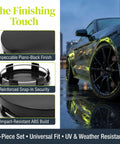 Dope 4 Pack Black Abs Snap In Wheel Center Caps For 22 Inch Rims Heavy Duty Rustproof Dustproof Hub Covers Easy Install with black finish.