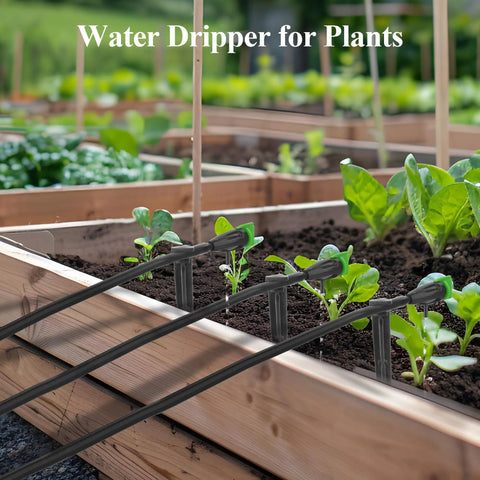30 Pcs Adjustable Water Flow Drippers With 30 Emitters And Stakes For Garden Lawn Plants Succulents And Flowers Drip Irrigation System Kit watering plants in raised bed